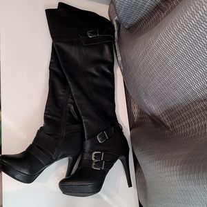 Over the knee heeled boots
